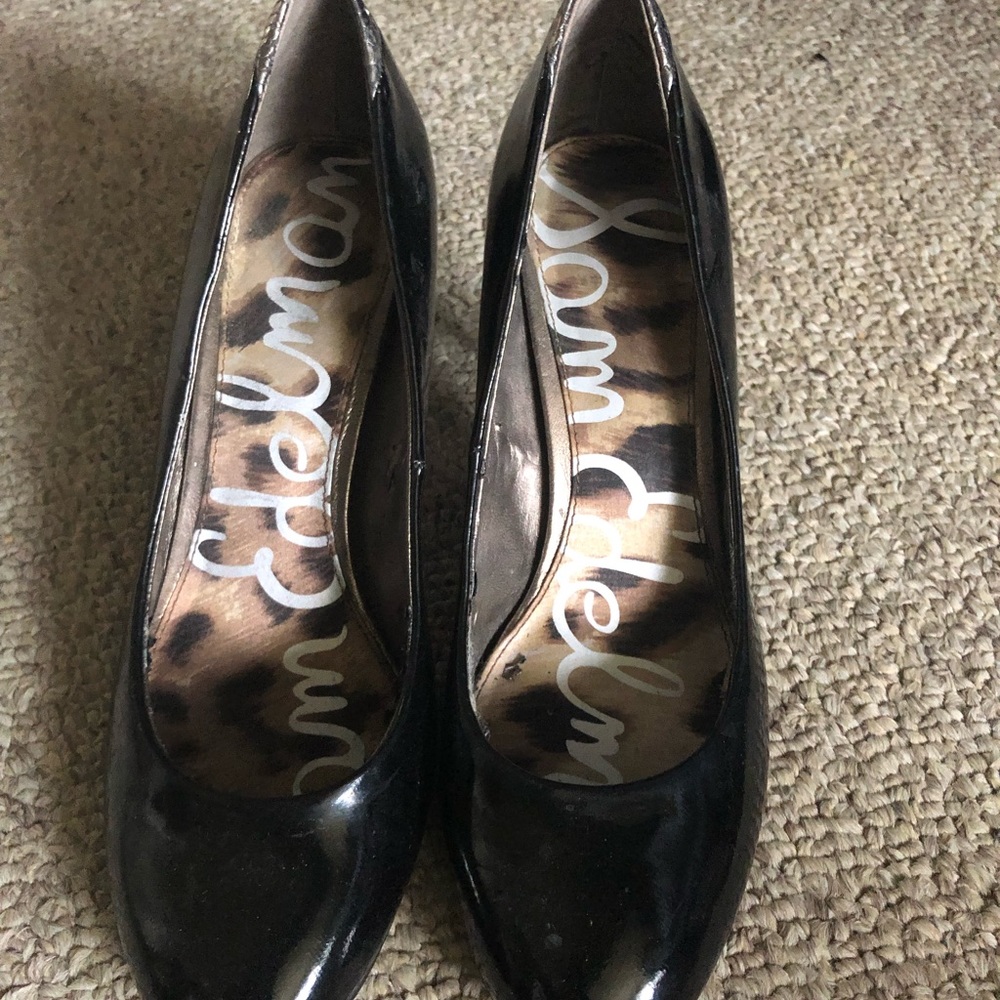 Sam Edelman black patent heels